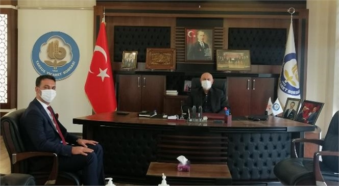 SGK Müdürü Metin, Tarsus Ticaret Borsası Başkanı Kaya’yı Ziyaret Etti