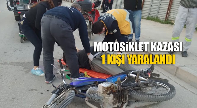 Mersin Tarsus’ta Devrilen Motosikletin Sürücüsü Hafif Yaralandı