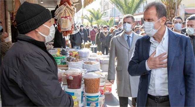 Seçer, Tarsus’taki Esnafı Ziyaret Etti, Saha İncelemesi Yaptı