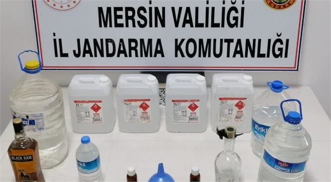 Mersin’de 46 Litre Kaçak İçki Ele Geçirildi