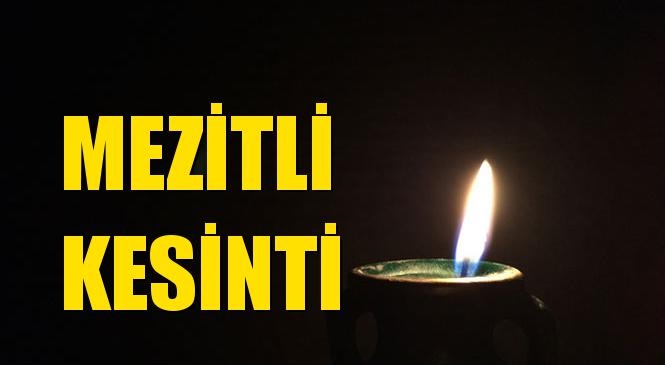 Mezitli Elektrik Kesintisi 14 Nisan Çarşamba