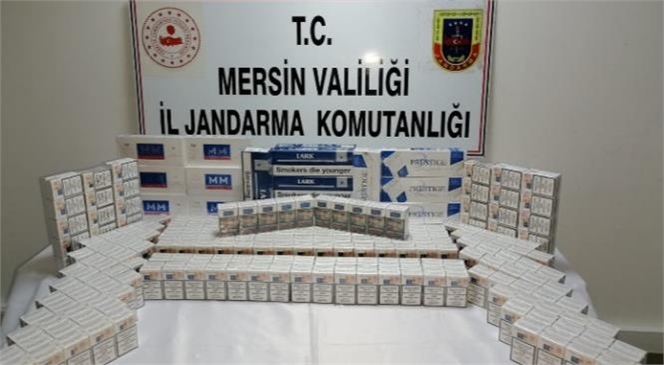 Mersin İl Jandarma Komutanlığı Ekiplerinden Kaçak Sigara Operasyonu