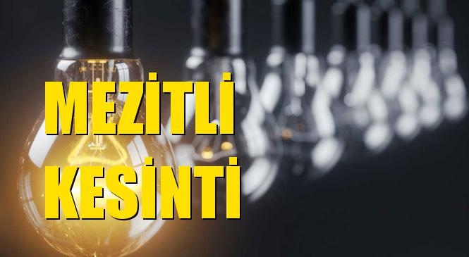 Mezitli Elektrik Kesintisi 11 Haziran Cuma