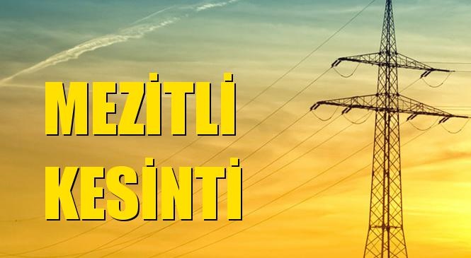 Mezitli Elektrik Kesintisi 23 Haziran Çarşamba