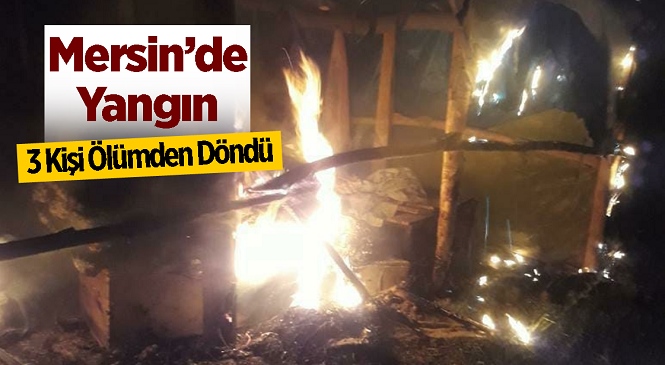 Mersin’in Erdemli İlçesinde Çıkan Çatma Yangınında Faciadan Dönüldü! Dumanların Fark Edilmesiyle 1’i Çocuk 3 Kişi Alevlerin Arasından Kurtuldu