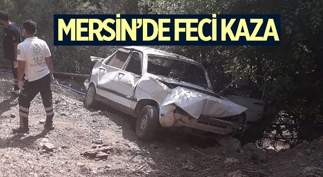 Mersin’in Mezitli İlçesinde Trafik Kazası! Kontrolden Çıkan Otomobil Ağaçlık Alana Uçtu, 1 Ölü 1 Yaralı