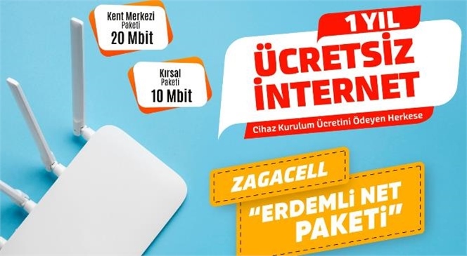 Zagacell'den Erdemli'ye Bir Yıl Ücretsiz İnternet Paketi