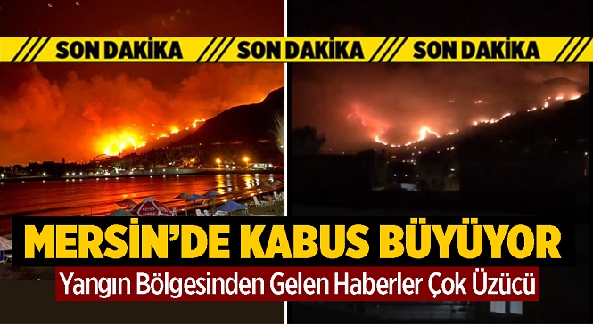 Mersin’in Aydıncık İlçesinde Orman Yangını Yerleşim yerlerine Ulaştı! Tahliyelerin Başladığı Bildiriliyor