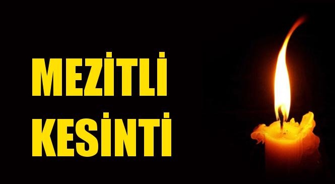 Mezitli Elektrik Kesintisi 21 Ağustos Cumartesi