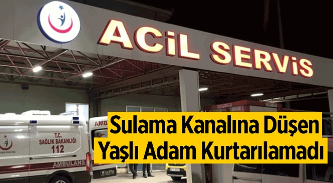 Mersin’in Tarsus İlçesinde Sulama Kanalına Düşen Yaşlı Adam Hayatını Kaybetti