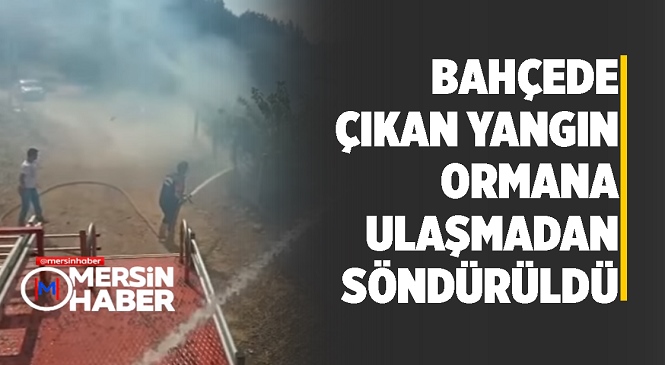 Mersin Tarsus’ta Bahçelik Alanda Çıkan Yangın Ormana Sıçramadan Söndürüldü