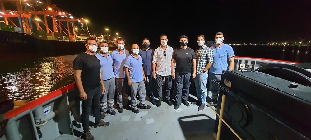 Mersin Uluslararası Limanı İşletmeciliği A.Ş. Römorkörü ''MIP-4'', Doğu Akdeniz’de Tedirginlik Oluşturan Petrol Kirliliğine Müdahale Etti
