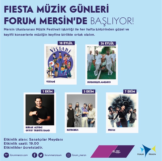Forum Mersin’de Fiesta Müzik Günleri Başlıyor!