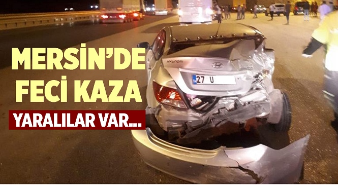 Mersin’in Tarsus İlçesinde Meydana Gelen Trafik Kazasında Otobüsün Çarptığı Otomobildeki 3 Kişi Yaralandı