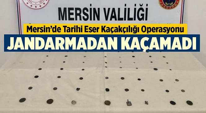 Mersin’de Tarihi Eser Kaçakçısı Jandarmadan Kaçamadı! Çok Sayıda Sikke Ele Geçirildi