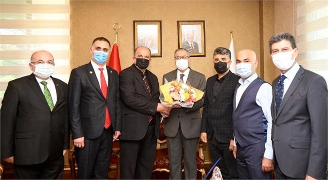 19 Ekim Muhtarlar Günü Kapsamında Muhtarlar Mersin Valisi Ali İhsan Su'yu Ziyaret Etti
