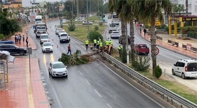 Mersin'de Konrtolden Çıkan Hafriyat Kamyonu Refüjü Aşıp Karşı Yola Geçti