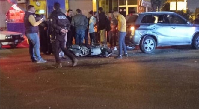 Mersin'in Akdeniz İlçesinde Dün Gece Trafik Kazasında Motosiklet Sürücüsü Ağır Yaralandı