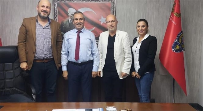 Tarsus Emniyet Müdürlüğüne Yeni Atanan Ebubekir Fil’i Tarsus Gazeteciler Cemiyeti Başkanı Cemal Dolaşmaz Ziyaret Etti