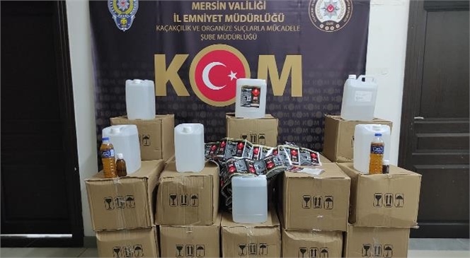 Mersin Emniyeti 2 Aylık Çalışma Sonucunda 5.5 Ton Sahte İçki Ele Geçirdi