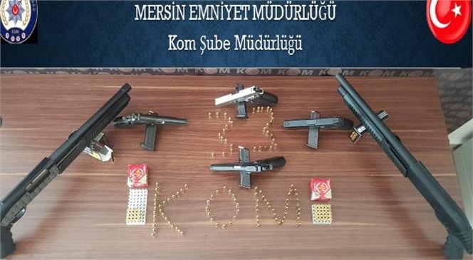 Mersin'de "Tırpan Operasyonu''nda 3 Adet Pompalı Tüfek Ele Geçirildi! Silah ve Mühimmat Kaçakçılığından Aranan Çok Sayıda Kişiye Gözaltı