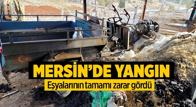 Mersin’in Aydıncık İlçesinde Ev Yangını! Elektrik Kontağından Çıkan Yangın Bir Evi Kullanılamaz Hale Getirdi