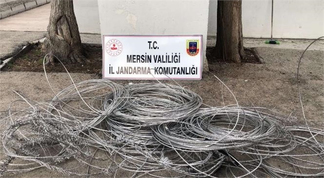 Mersin'de Elektrik Teli Hırsızlarına Jandarma'dan Suçüstü