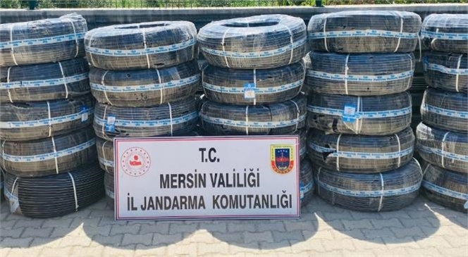 Mersin İl Jandarma Komutanlığı Ekipleri Bir İşyerinden Damlama Borularını Çalan 2 Şahsı Yakaladı