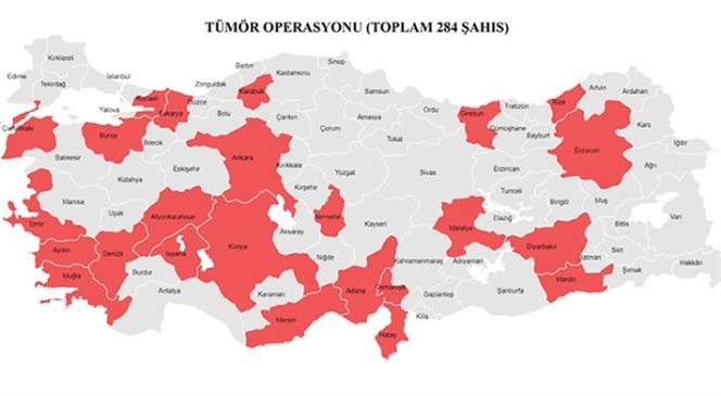 Operasyon Kapsamındaki İller Arasında Mersin de Var