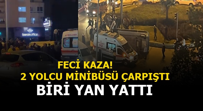 Mersin'de İki Yolcu Minibüsü Çarpıştı, Yaralılar Var
