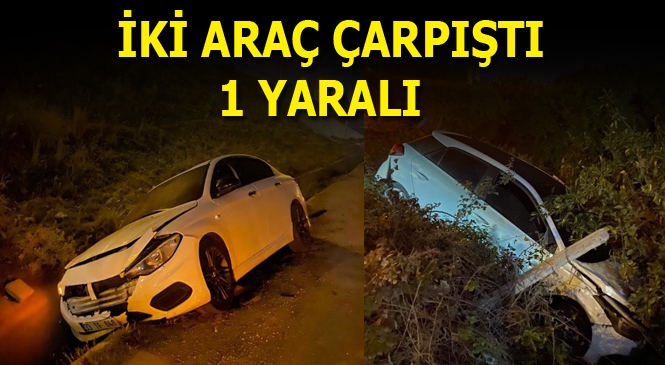 İki Aracın Çarpışması Sonucu Trafik Kazası Meydana Geldi