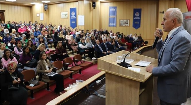 ‘5 Aralık Dünya Kadın Hakları Günü’ Dolayısıyla, Akdeniz Belediyesi Kadın ve Aile Hizmetleri Müdürlüğü’nce Panel Düzenlendi
