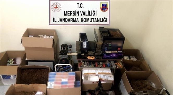 Mersin İl Jandarma Komutanlığı Kaçak Makaron Operasyonunda 1 Şüpheliyi Yakaladı