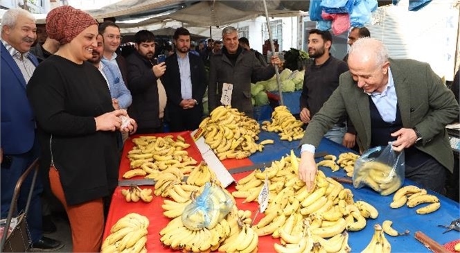 Başkan Gültak, Belediye Tarafından Tamamen Yenilenerek Vatandaşların Hizmetine Sunulan Güneş Mahallesi Pazar Sokağını Ziyaret Etti, Esnaf ve Vatandaşlarla Bir Araya Geldi