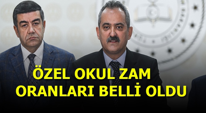 Bakan Özer: Özel Okul Ücretlerindeki Artış Oranını Açıkladı