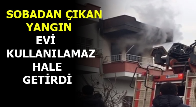 Mersin'de Bir Evde Soba Nedeniyle Çıkan Yangında 2 Kişi Dumandan Etkilendi