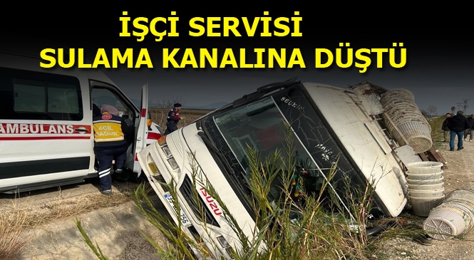 Mersinli Tarım İşçilerini Taşıyan Servis Kaza Yaptı