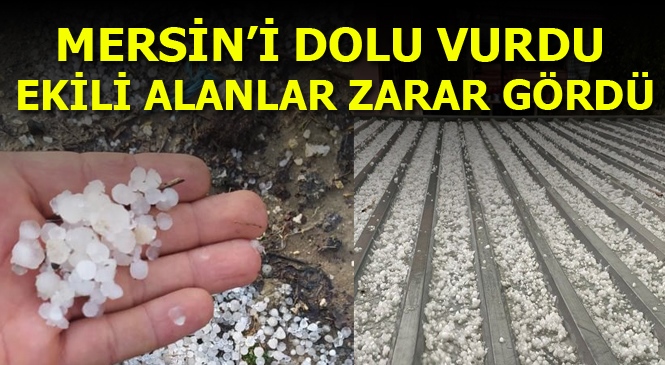 Mersin'in Yüksek Kesimlerinde Dolu Yağışı Etkili Oldu