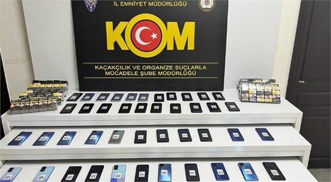 Mersin'de 43 Adet Gümrük Kaçağı Cep Telefonu, 100 Paket Gümrük Kaçağı Sigara Ele Geçirildi