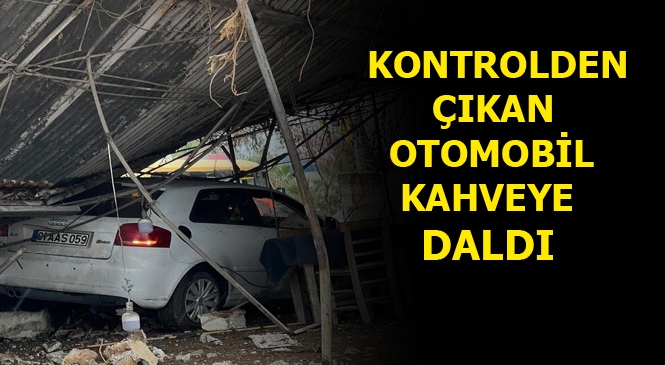 Mersin'de Kaza, Lüks Otomobil Kahveye Daldı