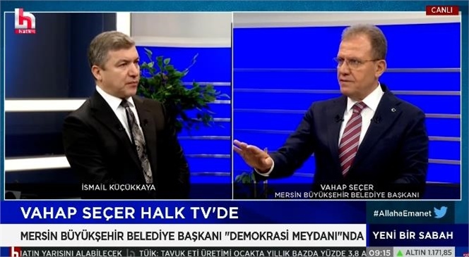 Başkan Seçer, Gazeteci İsmail Küçükkaya’nın Halk Tv’de Yayınlanan ‘demokrasi Meydanı’ Programının Canlı Yayın Konuğu Oldu