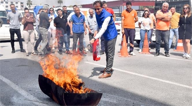 Büyükşehir’in Çevre Koruma ve Kontrol Dairesi Personeli Yangın Anında Yapılması Gerekenleri Öğrendi