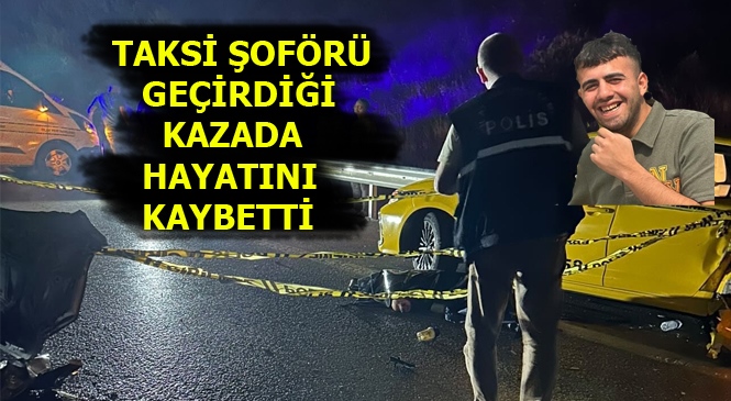 Mersin'de Ticari Taksi Şoförü Kaza Yaptı