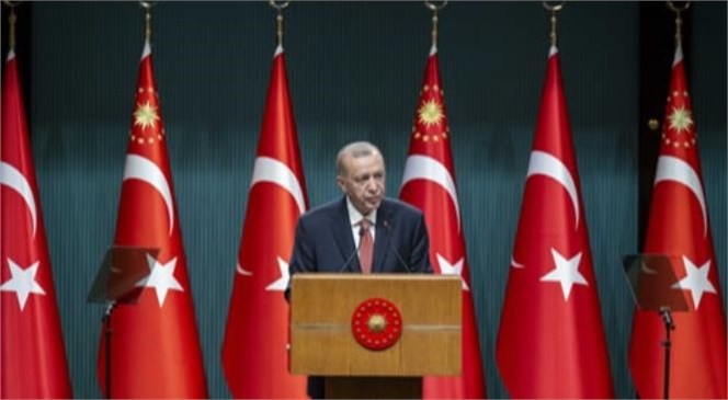 Cumhurbaşkanı Recep Tayyip Erdoğan, Cumhurbaşkanlığı Külliyesinde Gerçekleştirilen Cumhurbaşkanlığı Kabinesi Toplantısı’nın Ardından Basın Açıklaması Yaptı