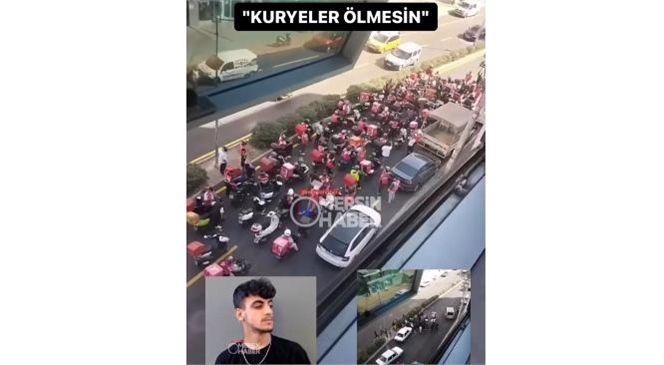 Mersin'de Kurye Bilal Şık'ın Kaza Yaptığı Yerde Toplandılar: "Kuryeler Ölmesin"