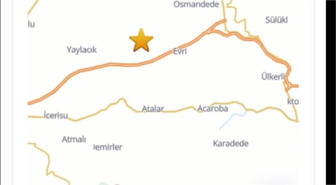 Kahramanmaraş'ta 3.5 Büyüklüğünde Deprem