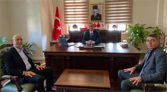 Murat Kaya Ve Meclis Başkan Yardımcısı Murat Çamaşırcı Tarsus Kaymakamı Mehmet Ali Akyüz'e Ziyarette Bulundu