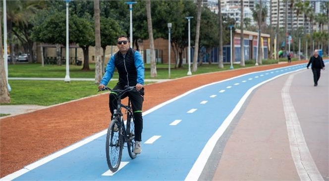 Mersin Büyükşehir Belediyesi Bisiklet Ve Koşu Yollarını Yeniledi