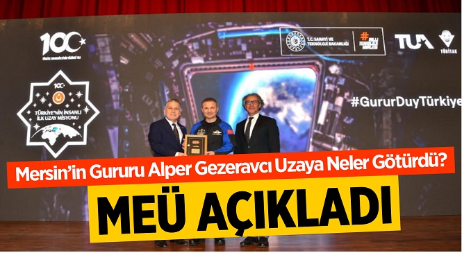 Uzaya Mersin Üniversitesi İmzası: Ülkemizin İlk Astronotu Alper Gezeravcı Uzaya Götürdüğü Yörük Kültürüne Ait Nesneleri İlk Kez Mersin Üniversitesi’nde Açıkladı