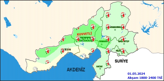 Meteoroloji Genel Müdürlüğü Akdeniz Bölgesi İçin Uyarı Yaptı, Bu Gece Yağışın Mersin’de de Etkisini Göstermesi Bekleniyor